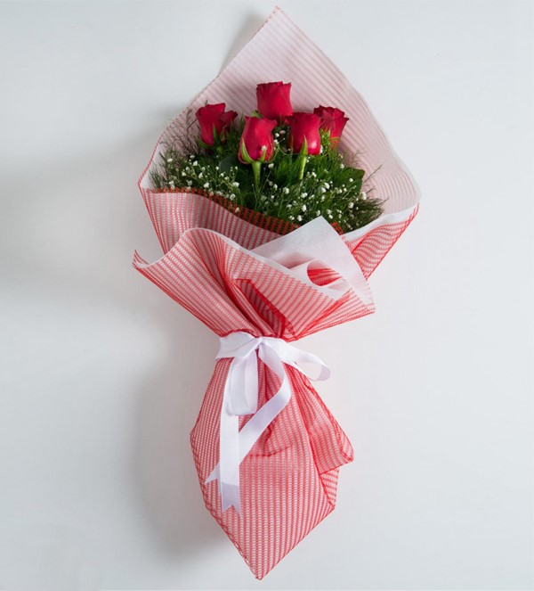 5'li Kırmızı Gül Buketi