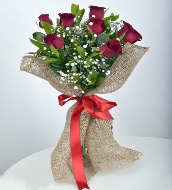 7 Adet Premium Kırmızı Gül Buketi