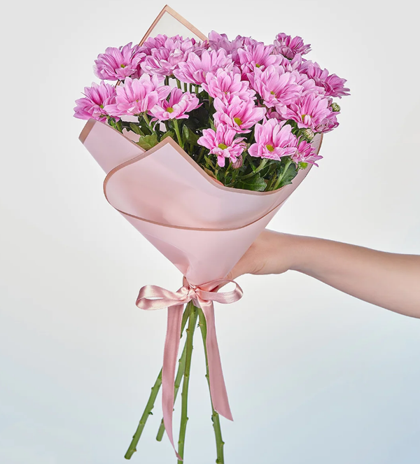 Pembe Papatyalar Çiçek Buketi