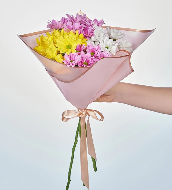 Renkli Papatyalar Çiçek Buketi